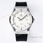 Swiss Copy Hublot Classic Fusion hb1110 Watch Titanium White Dial Rubber Band